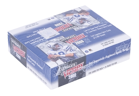 2000 Ultimate Victory Football Trading Cards Sealed Hobby Box (24 Packs) - Possible Tom Brady Rookie Cards!